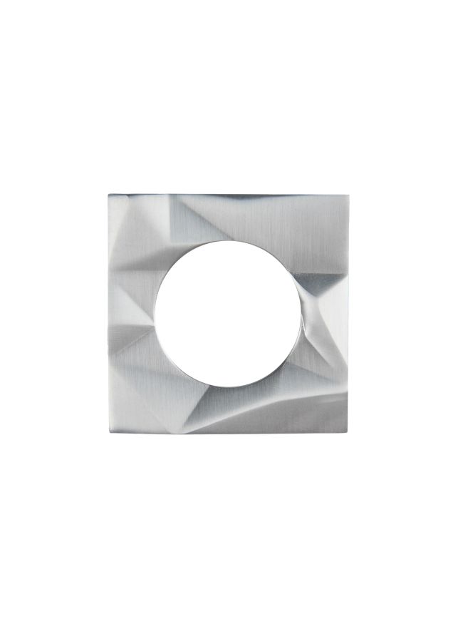 Zoo Hardware Spare Frattura Lever Square Rose Pack - Satin Chrome
