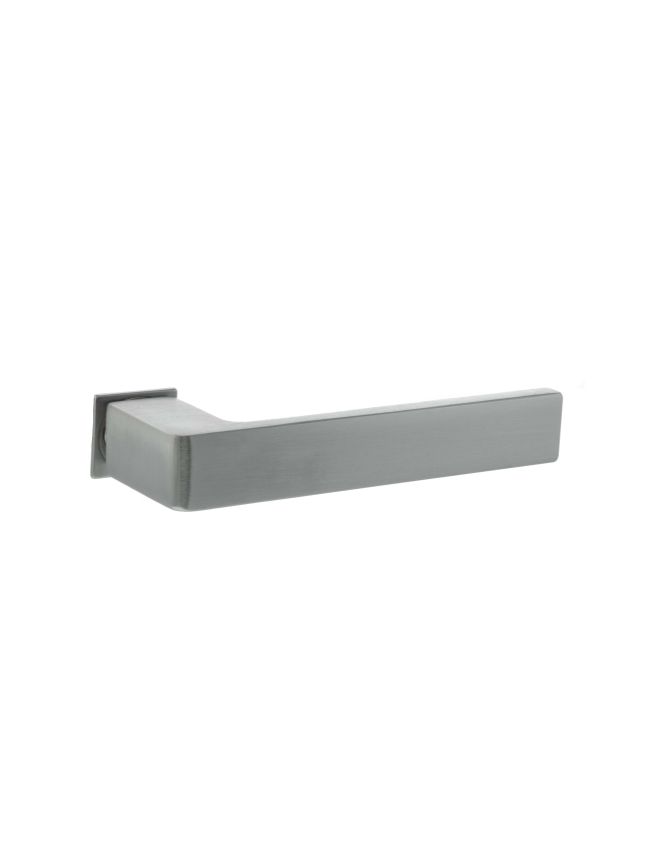 Forme Asti Lever Door Handle on Concealed Square Rose - Satin Chrome (Pair)