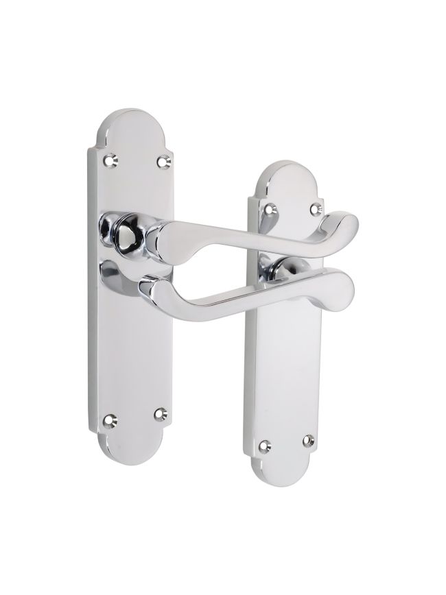 Oakley Lever on Backplate Latch Polished Chrome