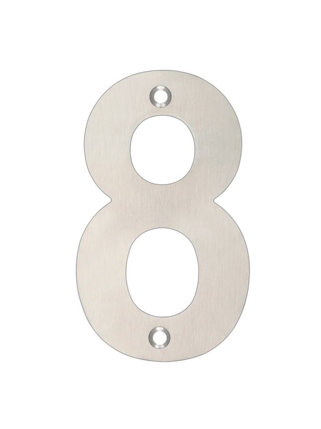 Zoo Hardware Numerals - Satin Stainless