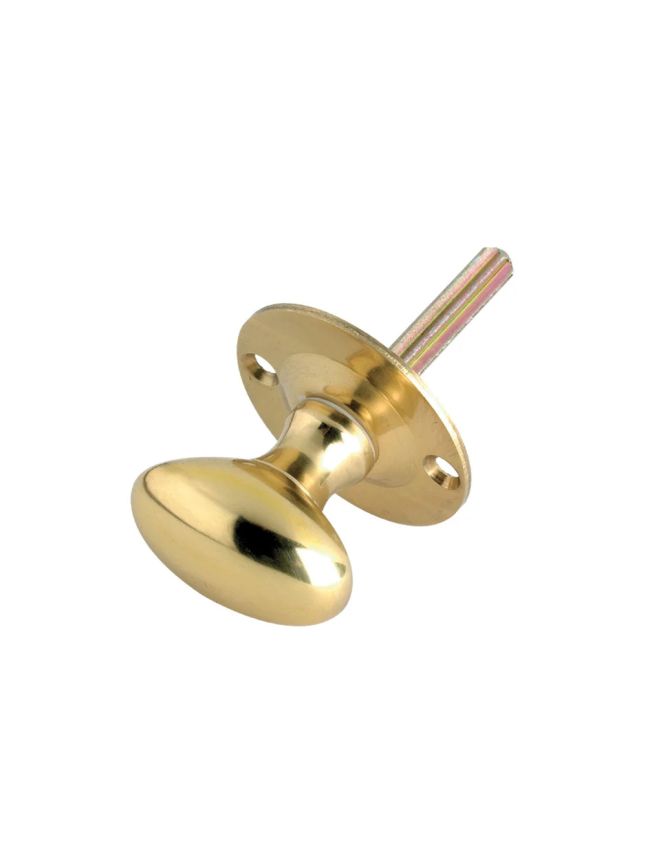 Zoo Hardware Oval Thumb Turn - Rack Bolt 38mm Rose dia. - Brass