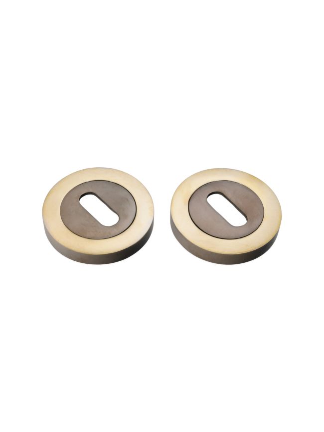 Oval Standard Escutcheon Aged Brass