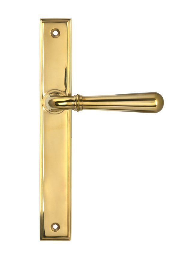 Polished Brass Newbury Slimline Lever Espag. Latch Set