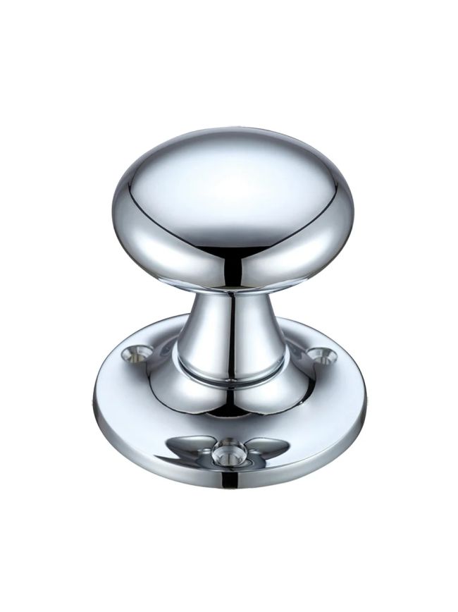 Zoo Hardware Mushroom Mortice Knob Furniture 60mm Rose dia. - Polished Chrome