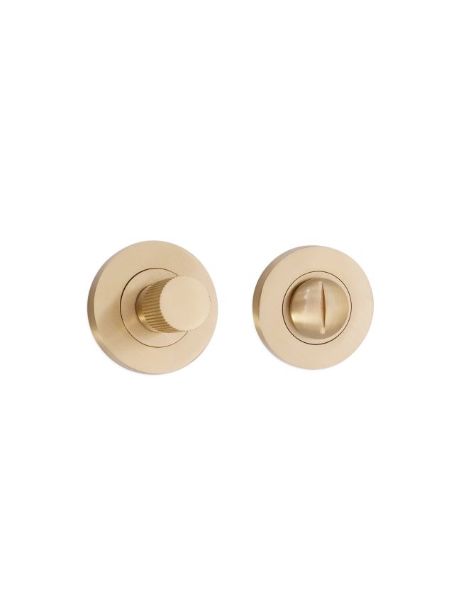 Linear Knurlmond Thumb Turn & Release Satin Brass
