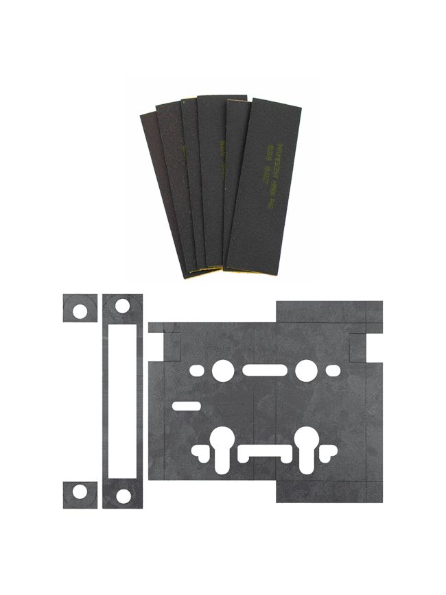 Atlantic Bathroom Lock & 4" x 3" Hinge Pads Intumescent kit FD60