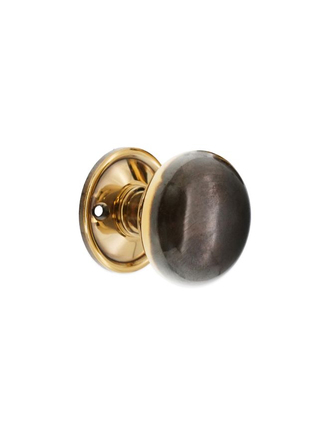 Cottage Large 50mm Rim/Mortice Door Knob Aged Brass