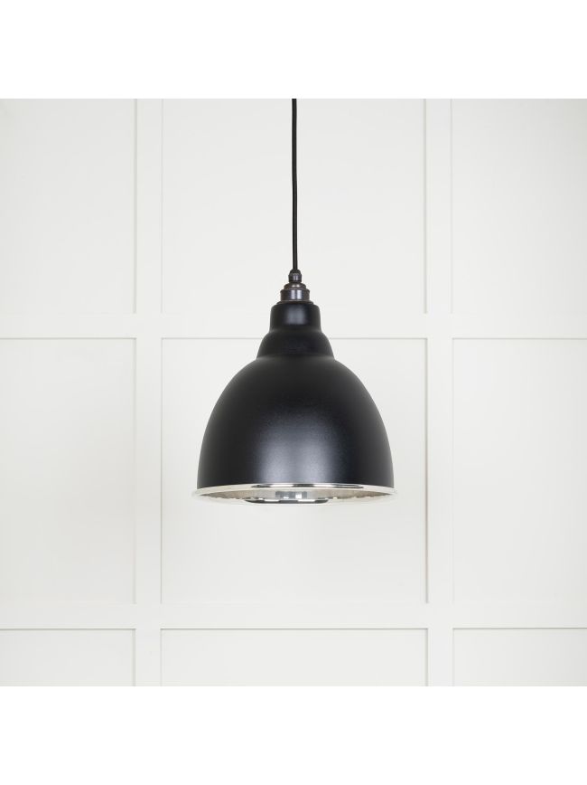 Smooth Nickel Brindley Pendant in Elan Black