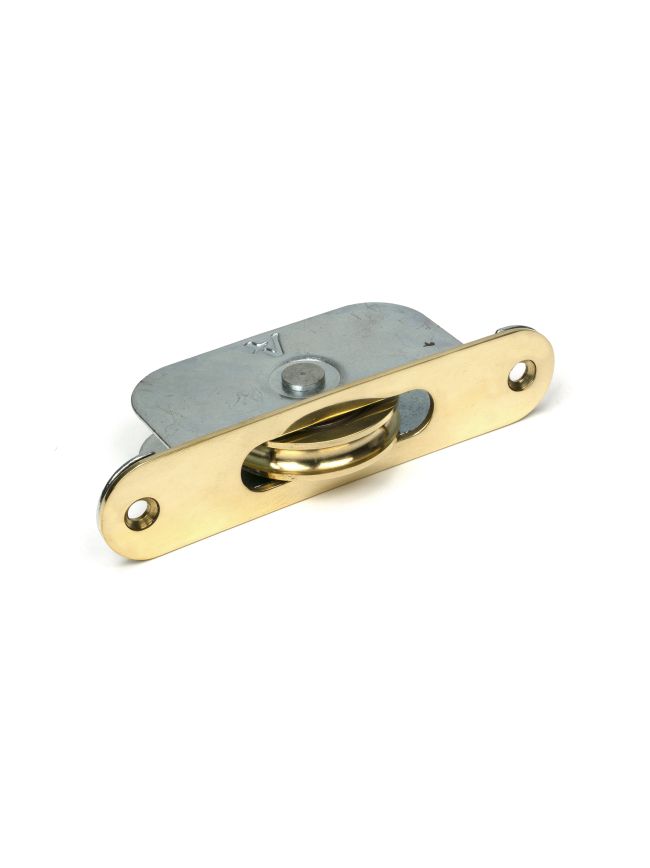 Polished Brass Radiused Sash Pulley 75kg