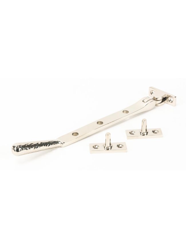 Polished Nickel 8" Hammered Newbury Stay