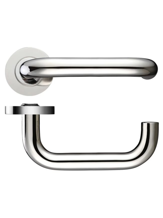 Zoo Hardware 19mm Return to Door Lever on Round Rose - Polished Stainless