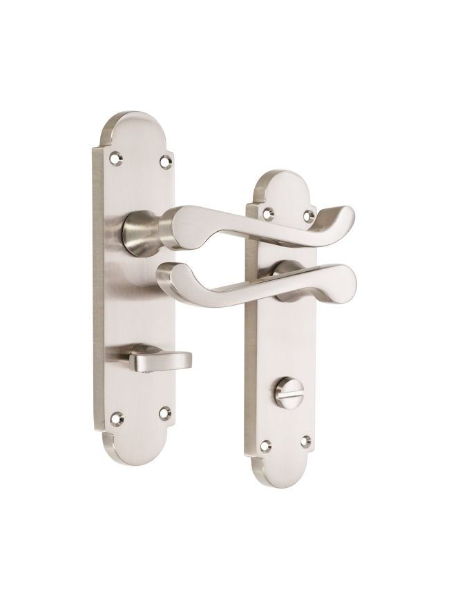 Oakley Lever on Backplate Bathroom Polished Chrome