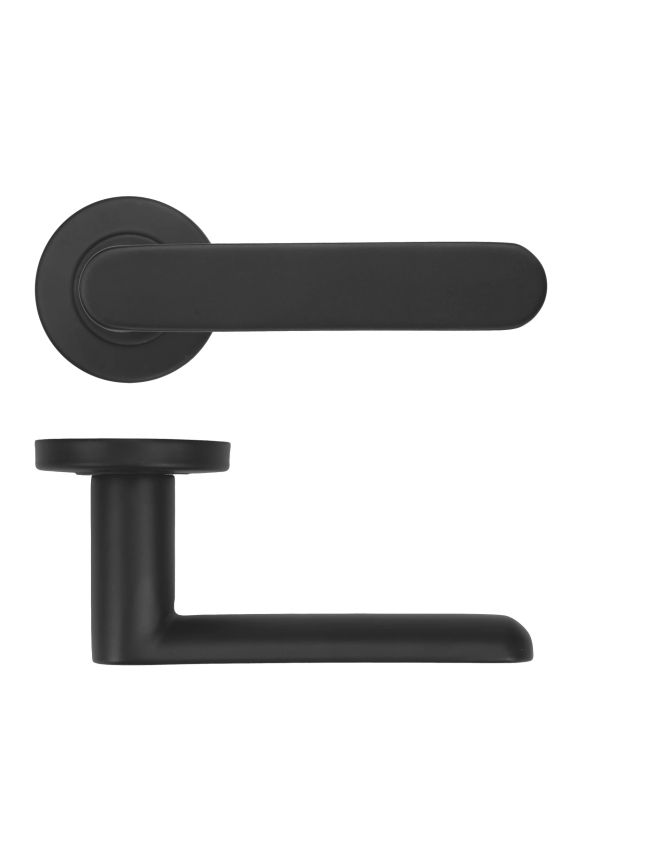 Zoo Hardware Atlas Lever on Round Rose 52mm x 8mm Push-on Rose - BS EN 1906 Grade 3 - Grade 201 - PCB