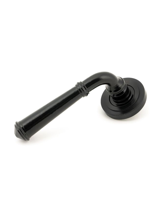 Black Regency Lever on Rose Set (Art Deco) - Unsprung