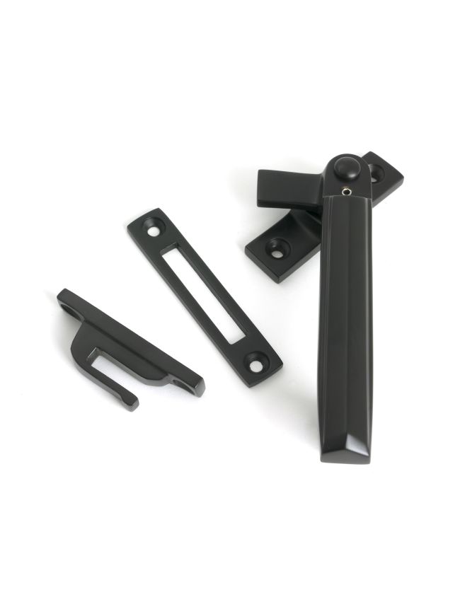 Aged Bronze Locking Art Deco Fastener - RH