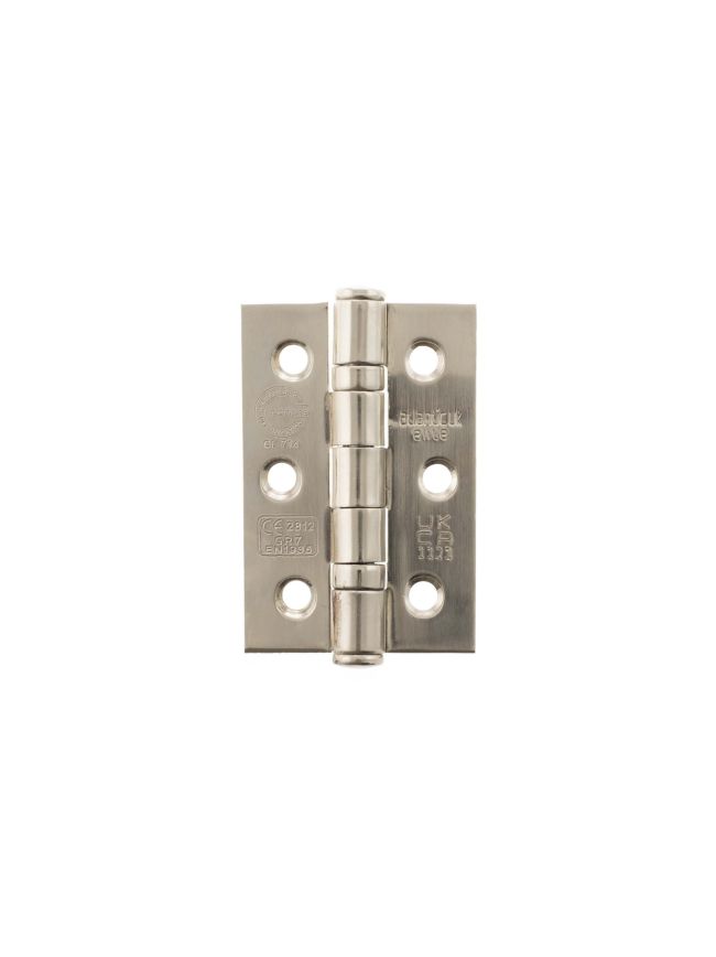 Atlantic CE Fire Rated Grade 7 Ball Bearing Hinges 3" x 2" x 2mm - Polished Nickel (Pair)