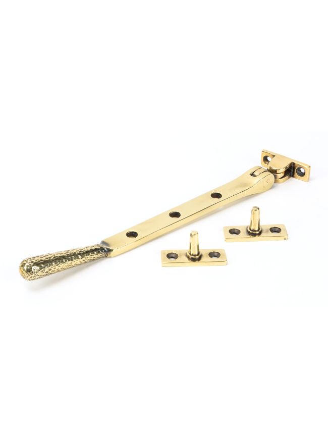 Aged Brass 8" Hammered Newbury Stay