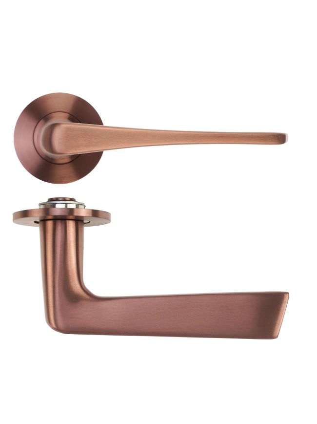 Zoo Hardware Como Lever on 4mm Round Slim Sprung Rose - PVD Bronze