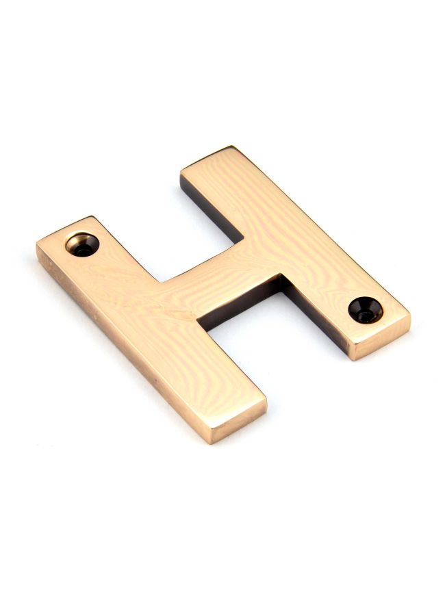 Polished Bronze Letter H