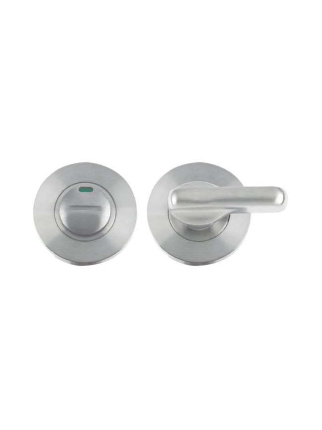 Zoo Hardware Disabled Turn and Release with Indicator complete with Escutcheons & 5mm Spindle - Grade 201 - Stainless Steel