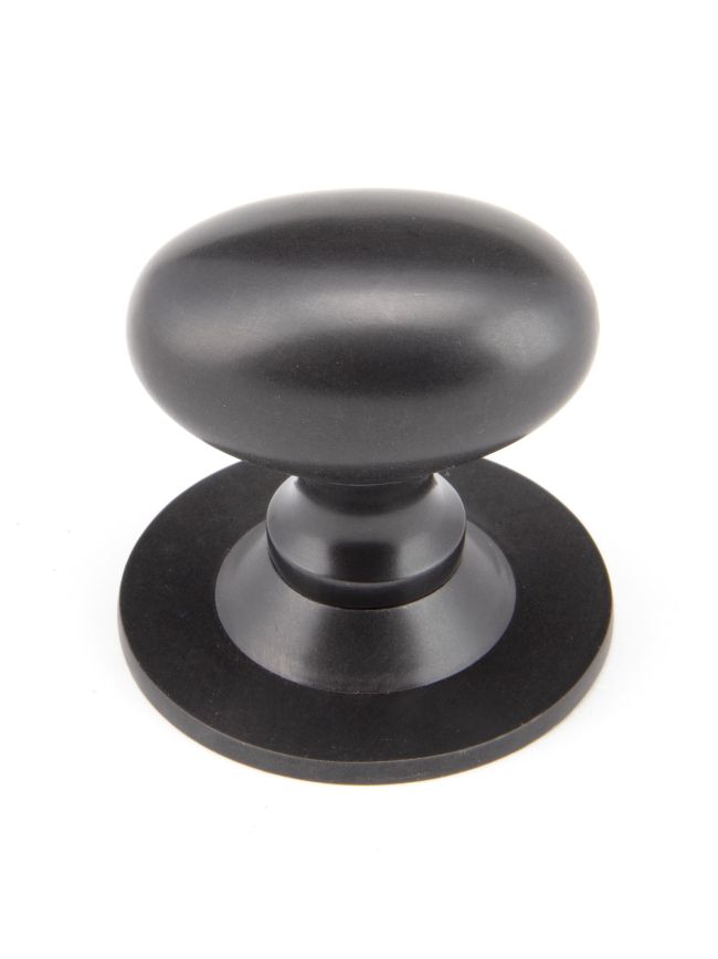 Aged Bronze Oval Cabinet Knob 40mm