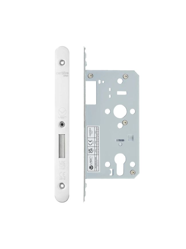 Zoo Hardware 2 Piece - DIN euro deadlock - backset 55mm - radius - Stainless Steel