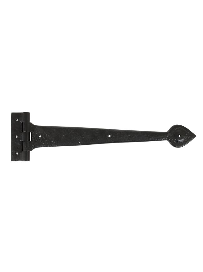 Black Textured 16" Cast T Hinge (pair)