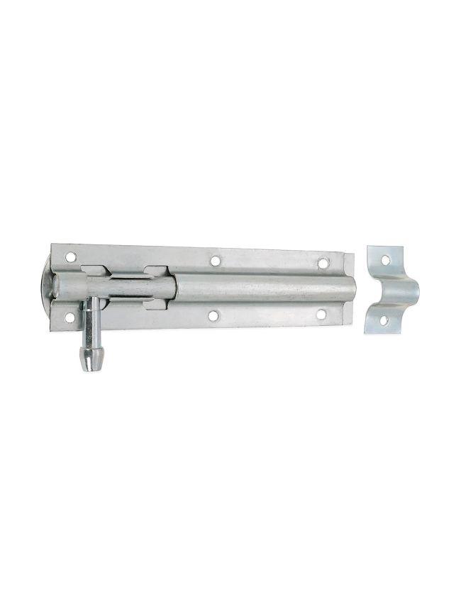 Iron Barrel Bolt - Straight 6" Zinc