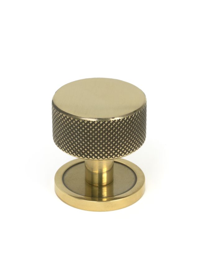 Aged Brass Brompton Cabinet Knob - 32mm (Plain)