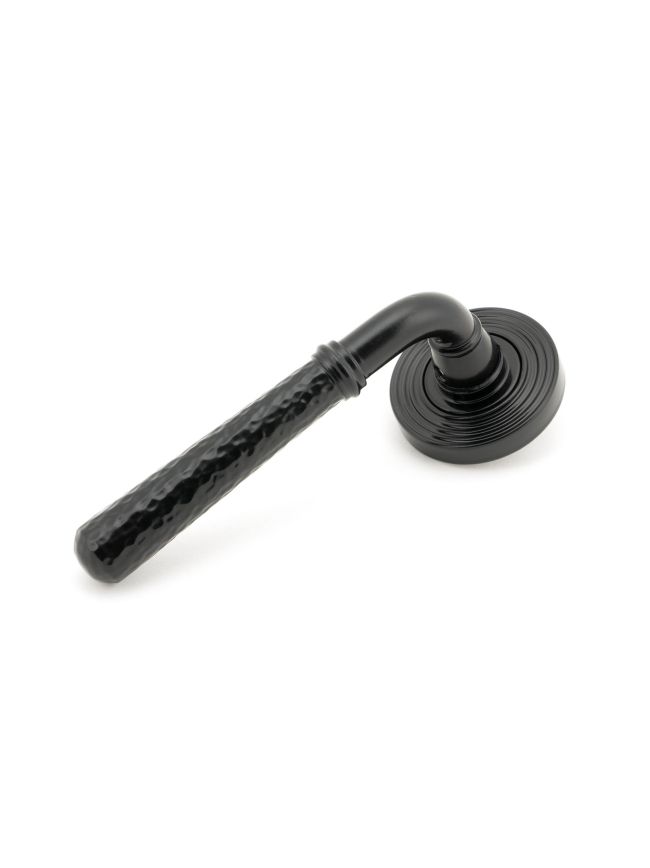 Black Hammered Newbury Lever on Rose Set (Beehive) - Unsprung
