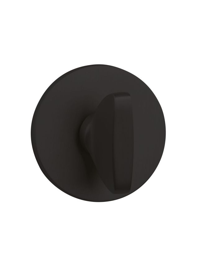 Tupai Rapido 5S Line WC Turn on 5mm Slimline Round Rose (bolt through fixing only) - Pearl Black