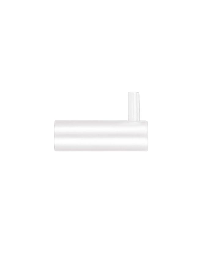 Zoo Hardware Single Coat Hook without Rose - White