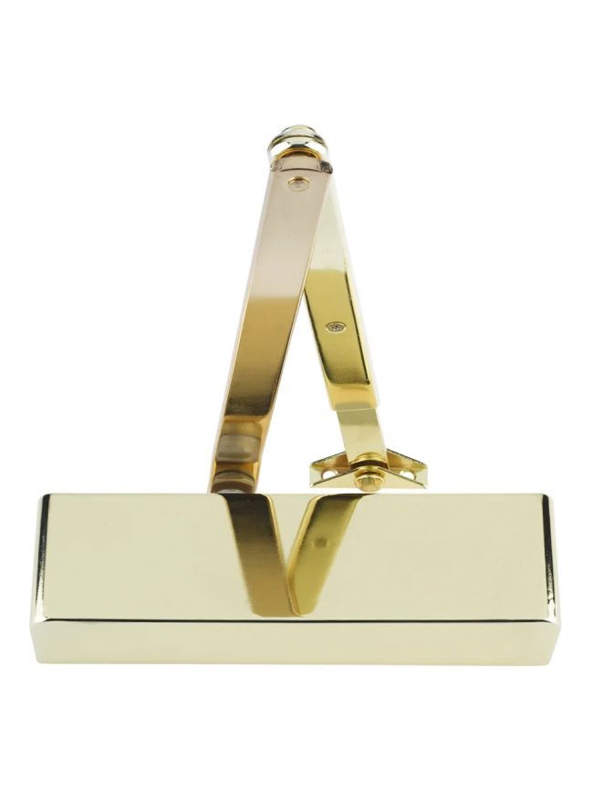 Zoo Hardware Size 2-4 Door Closer - Polished Brass