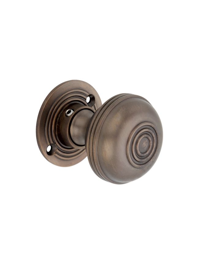 Bloxwich 50mm Rim/Mortice Door Knob Aged Bronze