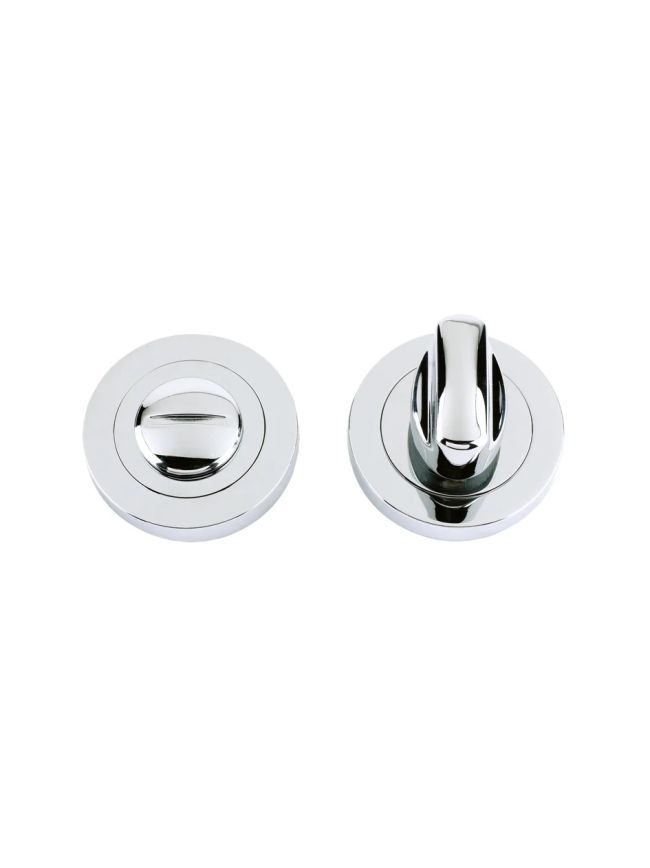 Zoo Hardware Turn & release on round rose - Polished Chrome