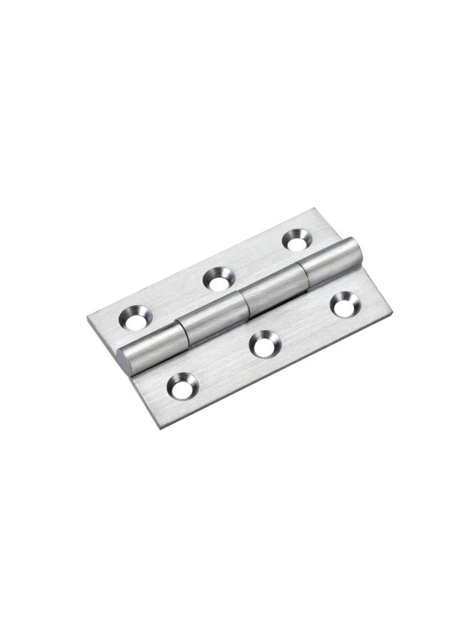 Zoo Hardware Solid drawn brass butt hinge - 50 x 28 x 1.5mm - Satin Chrome