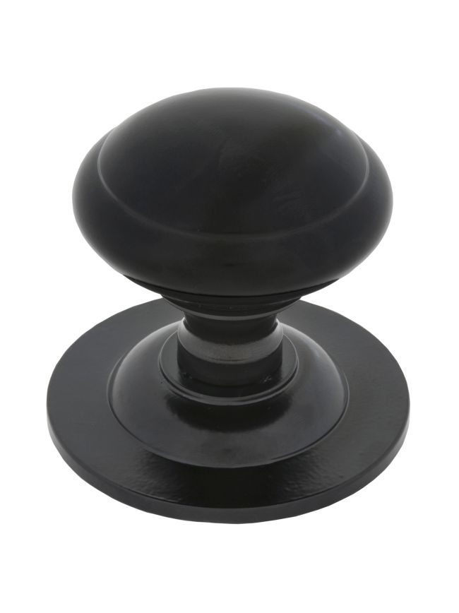 Black Round Centre Door Knob