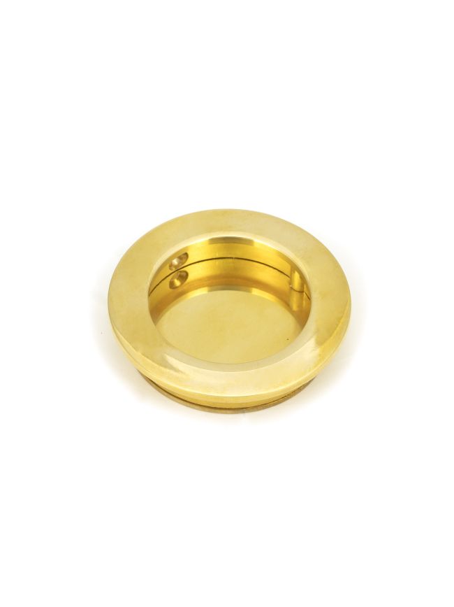 Polished Brass 60mm Plain Round Pull