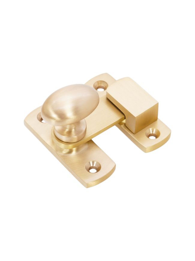 Oval Cupboard Latch Satin Brass