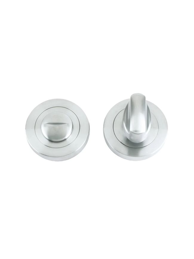 Zoo Hardware Turn & release on round rose - Satin Chrome
