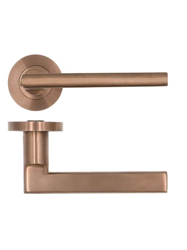 Zoo Hardware Varese Lever on Round Rose - Bronze