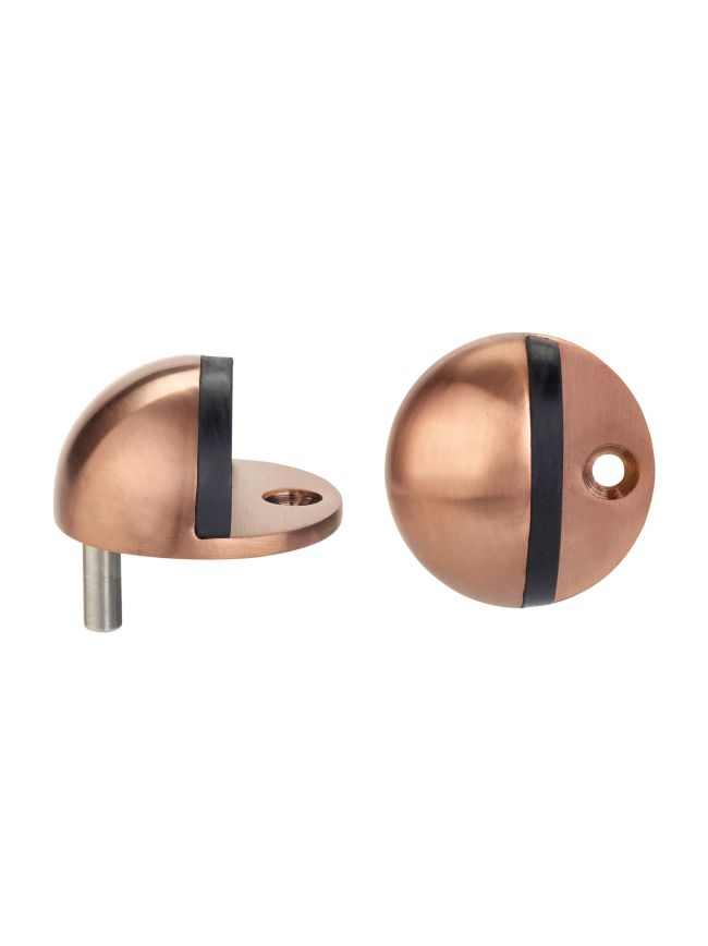 Zoo Hardware Door stop - floor mounted - oval - 45mm - Tuscan Rose Gold