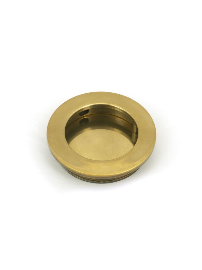 Aged Brass 60mm Plain Round Pull