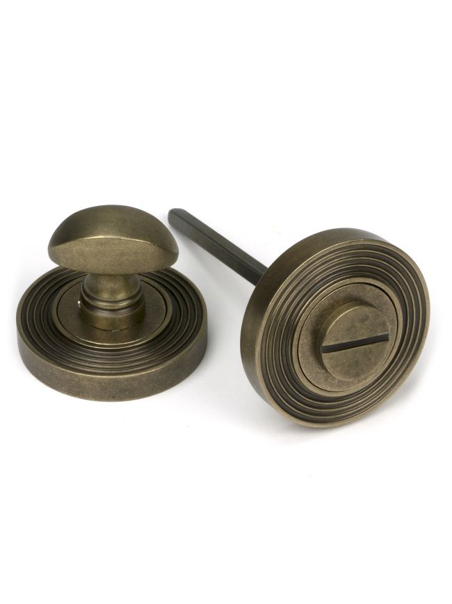 Burnished Brass Round Thumbturn Set (Beehive)