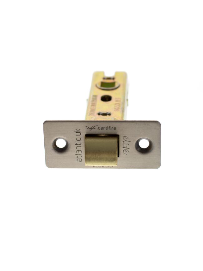 Atlantic Fire-Rated CE Marked Bolt Through Tubular Latch 3" - Matt Gun Metal