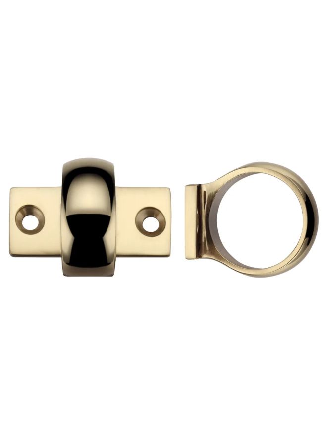 Zoo Hardware Window Sash Ring - Polished Brass