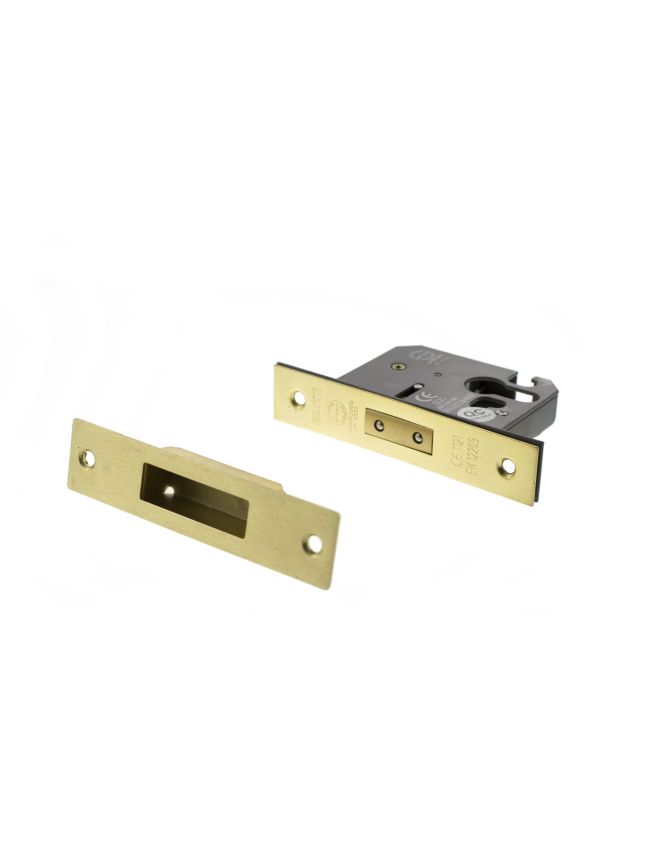 Atlantic Euro Deadlock [CE] 2.5" - Satin Brass