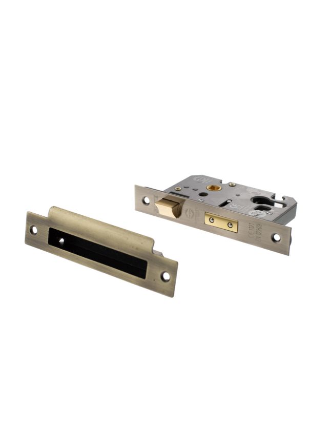 Atlantic Euro Sashlock [CE] 2.5" - Antique Brass