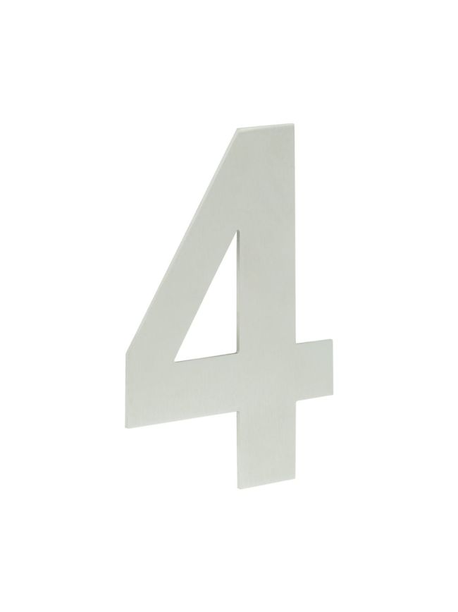 150mm Numerals SSS Finish 150mm Satin Stainless Steel No. 4 - By Frelan Hardware - JNSS-4
