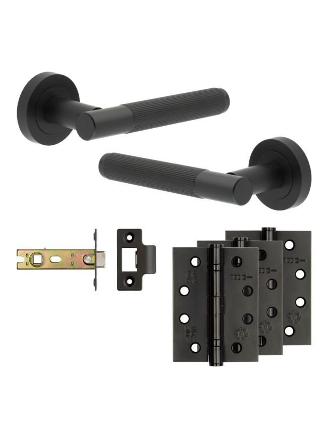 Complete Venice Door Handle Pack - Internal Doors - Black - By Frelan Hardware - JE-F4A-MB